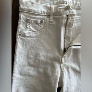 Rag and bone white skinny high waisted jeans